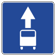 Дорожный знак 5.14 «Полоса для маршрутных транспортных средств» (металл 0,8 мм, II типоразмер: сторона 700 мм, С/О пленка: тип А коммерческая)